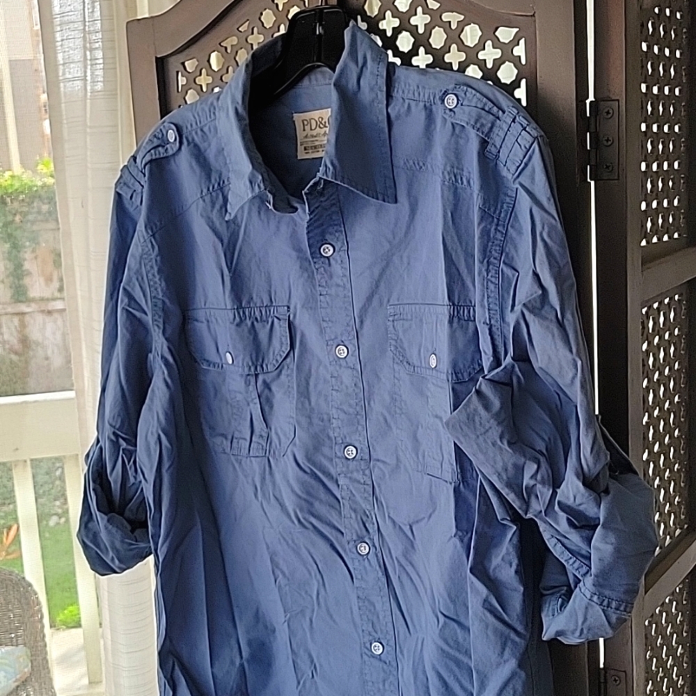 Paper Denim & Cloth blue button up, size M